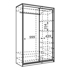 Шкаф-купе Рене 1500 вариант 2 (Зеркало/Зеркало) в Ялуторовске - yalutorovsk.mebel24.online | фото 2