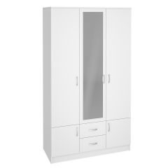 Шкаф Ронда ШК-3 с зеркалом (Белый) в Ялуторовске - yalutorovsk.mebel24.online | фото