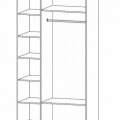 ГАММА Спальный гарнитур (модульный) дуб вотан в Ялуторовске - yalutorovsk.mebel24.online | фото 13