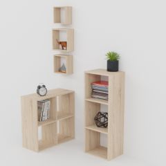 Стеллаж 3 секции (дуб сонома) в Ялуторовске - yalutorovsk.mebel24.online | фото 4
