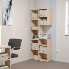 Стеллаж Элемент-2 (дуб сонома) в Ялуторовске - yalutorovsk.mebel24.online | фото 3