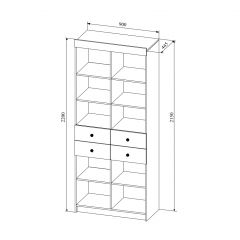 СКАНДИ СД900.1/2  Стеллаж с ящ в Ялуторовске - yalutorovsk.mebel24.online | фото 2