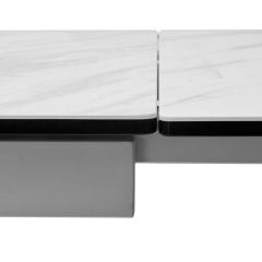 Стол BELLUNO 160 MARBLES KL-99 Белый мрамор матовый, итальянская керамика/ белый каркас, ®DISAUR в Ялуторовске - yalutorovsk.mebel24.online | фото 7