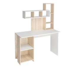 Стол компьютерный Олимп (дуб сонома/белый) в Ялуторовске - yalutorovsk.mebel24.online | фото 3