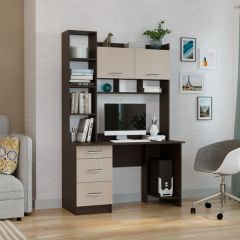 Стол компьютерный ПКС-5 Венге/Дуб белфорд в Ялуторовске - yalutorovsk.mebel24.online | фото
