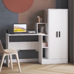 Стол компьютерный СКМ-1 ЛДСП Белый в Ялуторовске - yalutorovsk.mebel24.online | фото