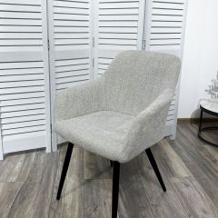 Стул BRANDY WZ2042-19 галечный серый фактурный велюр/ черный каркас М-City в Ялуторовске - yalutorovsk.mebel24.online | фото 5