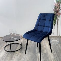 Стул CHIC BLUVEL-86 NAVY BLUE / черный каркас М-City в Ялуторовске - yalutorovsk.mebel24.online | фото 5