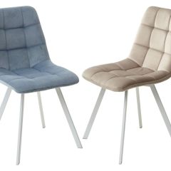 Стул CHILLI SQUARE G108-56 пудровый синий, велюр/ белый каркас М-City в Ялуторовске - yalutorovsk.mebel24.online | фото 3