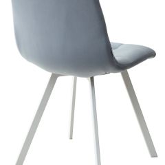 Стул CHILLI SQUARE G108-56 пудровый синий, велюр/ белый каркас М-City в Ялуторовске - yalutorovsk.mebel24.online | фото 4