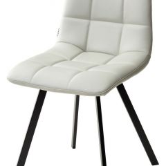 Стул CHILLI SQUARE HK017-03 светло-серый, PU/ черный каркас М-City в Ялуторовске - yalutorovsk.mebel24.online | фото