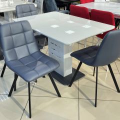 Стул CHILLI SQUARE HK017-09 серо-черничный, PU/ черный каркас М-City в Ялуторовске - yalutorovsk.mebel24.online | фото 6