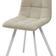 Стул CHILLI SQUARE UF860-01B бежевый, ткань/ белый каркас М-City в Ялуторовске - yalutorovsk.mebel24.online | фото