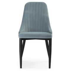 Стул на металлокаркасе Kora light blue / black в Ялуторовске - yalutorovsk.mebel24.online | фото 2