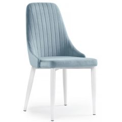 Стул на металлокаркасе Kora light blue / white в Ялуторовске - yalutorovsk.mebel24.online | фото