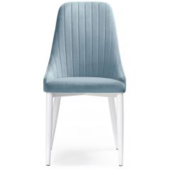 Стул на металлокаркасе Kora light blue / white в Ялуторовске - yalutorovsk.mebel24.online | фото 2