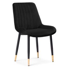 Стул на металлокаркасе Seda-1 black / gold / black в Ялуторовске - yalutorovsk.mebel24.online | фото