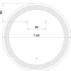 Зеркало Маскат 700х700 с подсветкой Домино (GL7057Z) в Ялуторовске - yalutorovsk.mebel24.online | фото 6