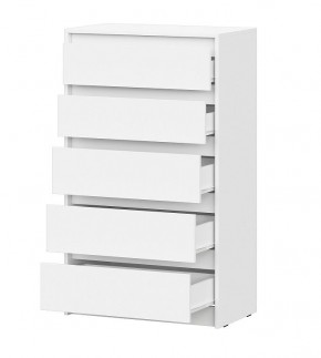 АЙДЕН КМ06-700 Комод 5 ящиков (белый) в Ялуторовске - yalutorovsk.mebel24.online | фото 2