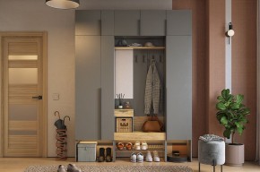 БАСКО Прихожая К9 (графит) в Ялуторовске - yalutorovsk.mebel24.online | фото 2