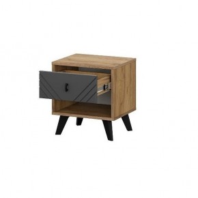 БАЙКАЛ Тумба прикроватная (Графит/Дуб золотой) в Ялуторовске - yalutorovsk.mebel24.online | фото 2