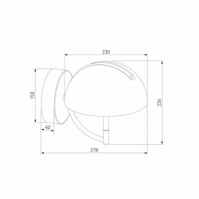 Бра Eurosvet Emisfero 50083/1 LED золото в Ялуторовске - yalutorovsk.mebel24.online | фото 3