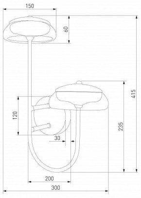 Бра Eurosvet Fungo 50388/2 LED черный в Ялуторовске - yalutorovsk.mebel24.online | фото 5