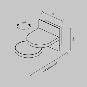 Бра Maytoni Flap MOD354WL-L12B3K в Ялуторовске - yalutorovsk.mebel24.online | фото 5
