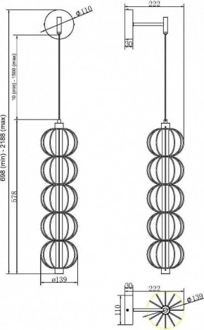 Бра Maytoni Golden Cage MOD216WL-L10G3K в Ялуторовске - yalutorovsk.mebel24.online | фото 2