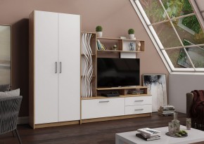 ДАРЬЯ Гостиная (Дуб Вотан/Белый глянец) в Ялуторовске - yalutorovsk.mebel24.online | фото