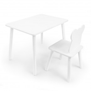 Детский комплект стол и стул «Мишка» Rolti Baby (белый/белый, массив березы/мдф) в Ялуторовске - yalutorovsk.mebel24.online | фото 1