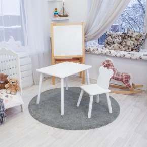 Детский комплект стол и стул «Мишка» Rolti Baby (белый/белый, массив березы/мдф) в Ялуторовске - yalutorovsk.mebel24.online | фото 2