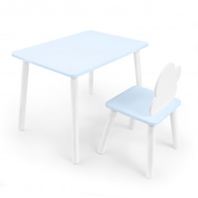 Детский комплект стол и стул «Облачко» Rolti Baby  (голубая столешница/голубое сиденье/белые ножки) в Ялуторовске - yalutorovsk.mebel24.online | фото