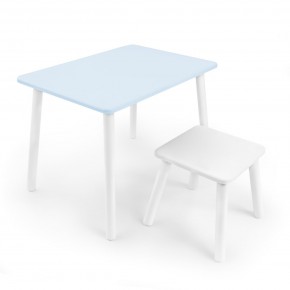 Детский комплект стол и табурет Rolti Baby (голубая столешница/белое сиденье/белые ножки) в Ялуторовске - yalutorovsk.mebel24.online | фото 1