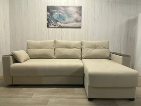 Диван угловой Комфорт-3 (НПБ+МДФ) велюр Luma 01 в Ялуторовске - yalutorovsk.mebel24.online | фото