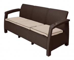 Диван Yalta Premium Sofa 3 Set (Ялта) шоколадный (+подушки под спину) в Ялуторовске - yalutorovsk.mebel24.online | фото 1