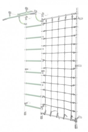 Дополнительная стойка к пристенному ДСК Pastel с сеткой для лазания, цв. белый в Ялуторовске - yalutorovsk.mebel24.online | фото