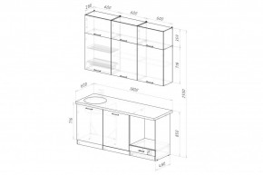 ДЮНА Кухонный гарнитур Макси 2 1800 мм в Ялуторовске - yalutorovsk.mebel24.online | фото 2