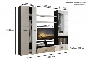 Гостиная Альфа МДФ (Венге/Белый глянец) в Ялуторовске - yalutorovsk.mebel24.online | фото 3