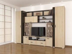 Гостиная Оскар-18-2 дуб сонома-венге в Ялуторовске - yalutorovsk.mebel24.online | фото