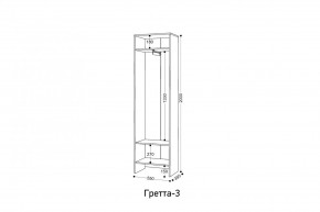 ГРЕТТА 3 Шкаф 2-х створчатый в Ялуторовске - yalutorovsk.mebel24.online | фото 3