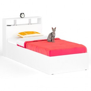 Камелия Кровать 0900, цвет белый, ШхГхВ 93,5х217х78,2 см., сп.м. 900х2000 мм., без матраса, основание есть в Ялуторовске - yalutorovsk.mebel24.online | фото 1