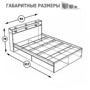 Камелия Кровать 0900, цвет венге/дуб лоредо, ШхГхВ 93,5х217х78,2 см., сп.м. 900х2000 мм., без матраса, основание есть в Ялуторовске - yalutorovsk.mebel24.online | фото 4