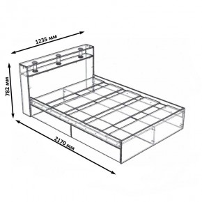 Камелия Кровать 1200, цвет дуб сонома, ШхГхВ 123,5х217х78,2 см., сп.м. 1200х2000 мм., без матраса, основание есть в Ялуторовске - yalutorovsk.mebel24.online | фото 5