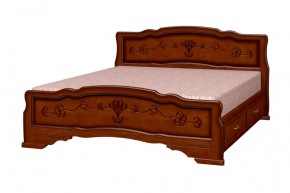 КАРИНА-6 Кровать из массива  (Орех) с 2-мя ящиками в Ялуторовске - yalutorovsk.mebel24.online | фото 2