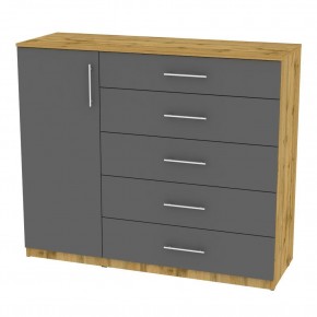 Комод "Калисто (K40)" ручка рейлинг (ДВ-Графит) в Ялуторовске - yalutorovsk.mebel24.online | фото