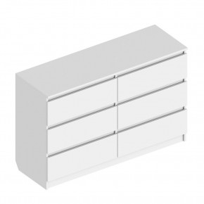 Комод с 6 ящиками 1200 "Бьянко" (Белый лофт) в Ялуторовске - yalutorovsk.mebel24.online | фото 1