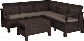 Комплект мебели угловой Корфу Релакс Сет (CORFU II RELAX SET) коричневый в Ялуторовске - yalutorovsk.mebel24.online | фото 2