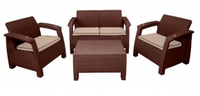 Комплект уличной мебели Yalta Premium Terrace Set (Ялта) шоколадый (+подушки под спину) в Ялуторовске - yalutorovsk.mebel24.online | фото 1