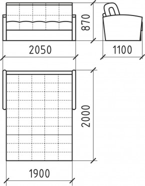 КОРАЛЛ 2 Диван БД 1800 в Ялуторовске - yalutorovsk.mebel24.online | фото 5